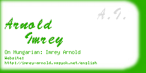 arnold imrey business card